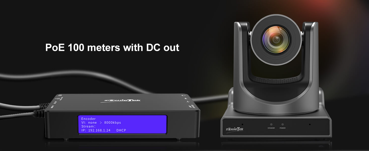 zowietek 4K NDI encoder decoder multi charger with DC out